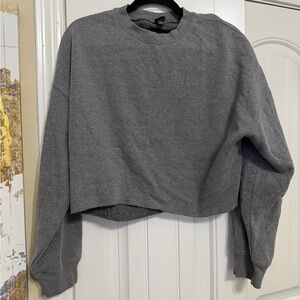 Wild Fable Charcoal Cropped Sweatshirt